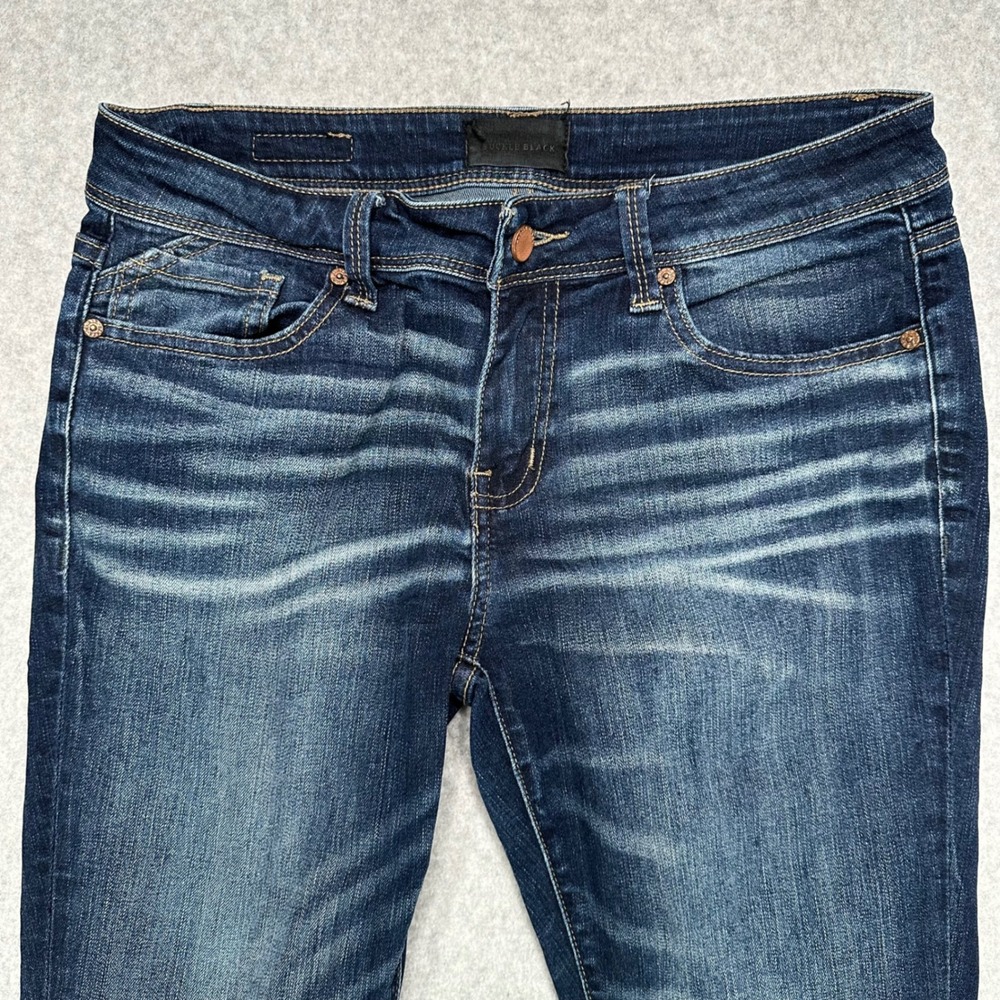 Buckle Black Womens Fit No 53 Skinny Jeans Dark Wash Whiskered 31x31.5 Denim - Picture 2 of 8
